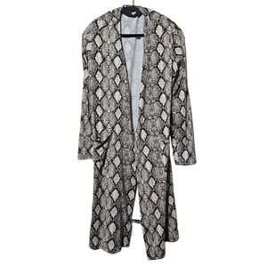 Like New Texas True Threads Snake Skin Print Open Front Cardigan